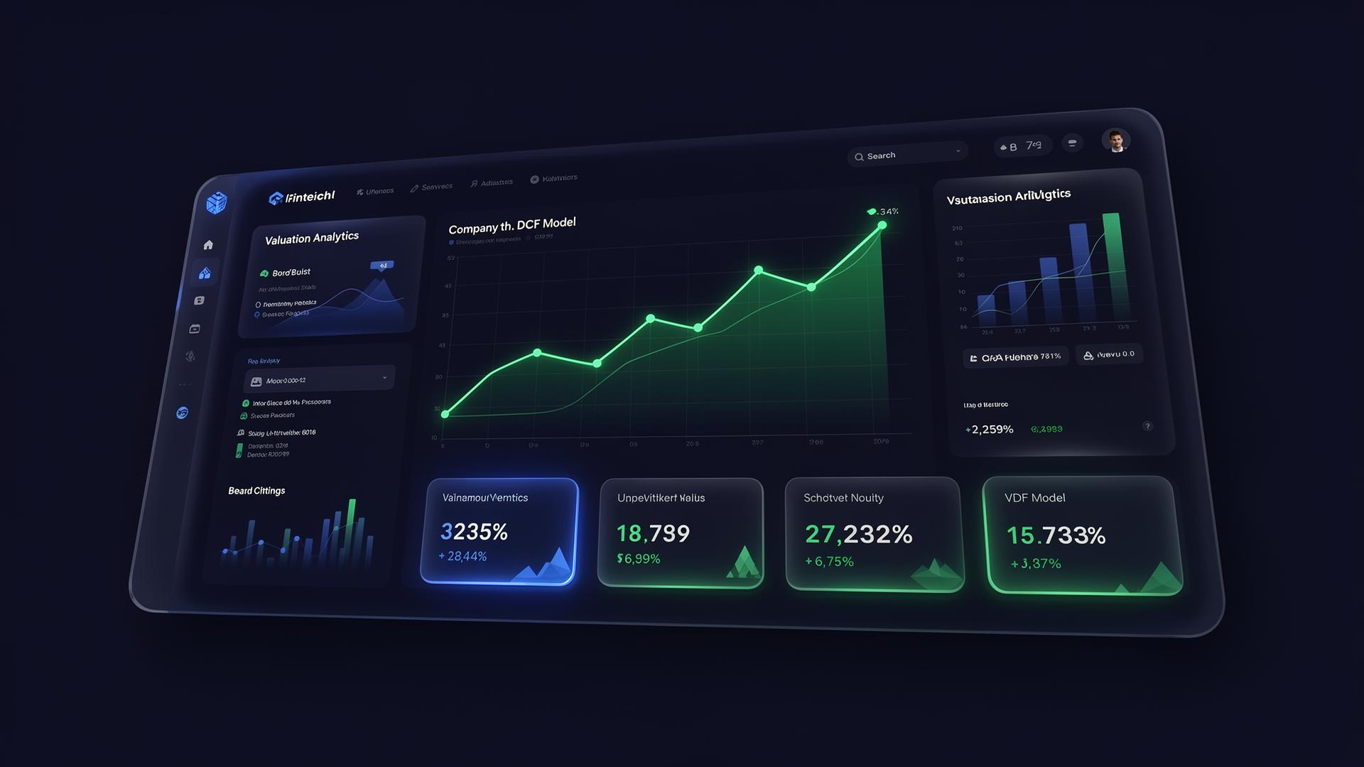 Coval AI valuation dashboard with DCF model and market multiples